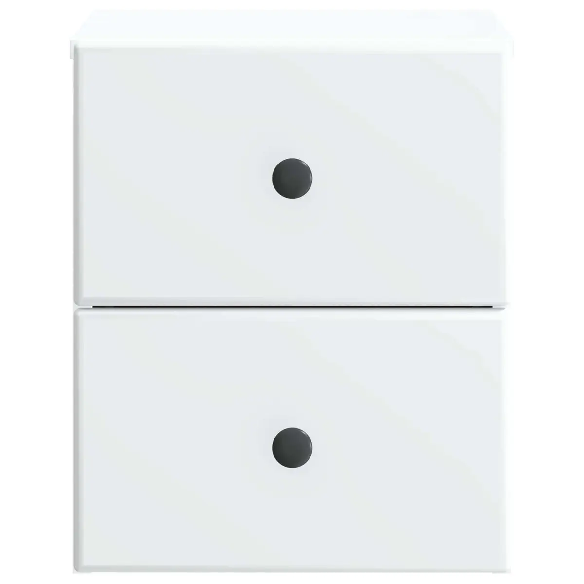 Wall-Mounted Bedside Cabinet White Compact Storage Drawer and Compartment