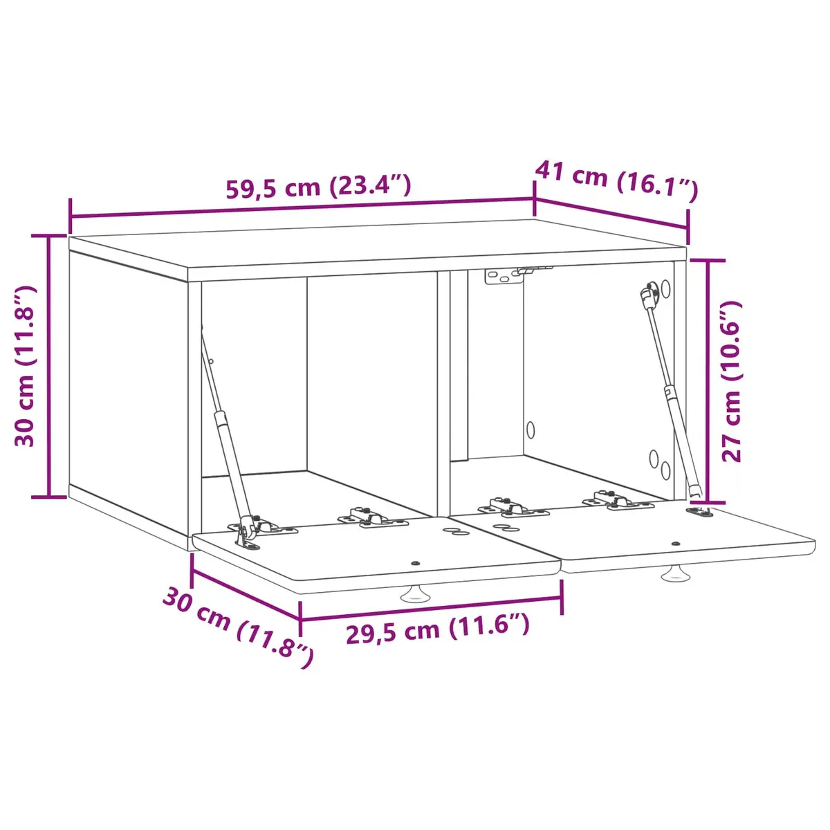 Wall-Mounted TV Cabinet with Ample Storage