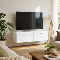 Your Friendly White Wall-Mounted TV Cabinet, 98 x 41 x 30 cm