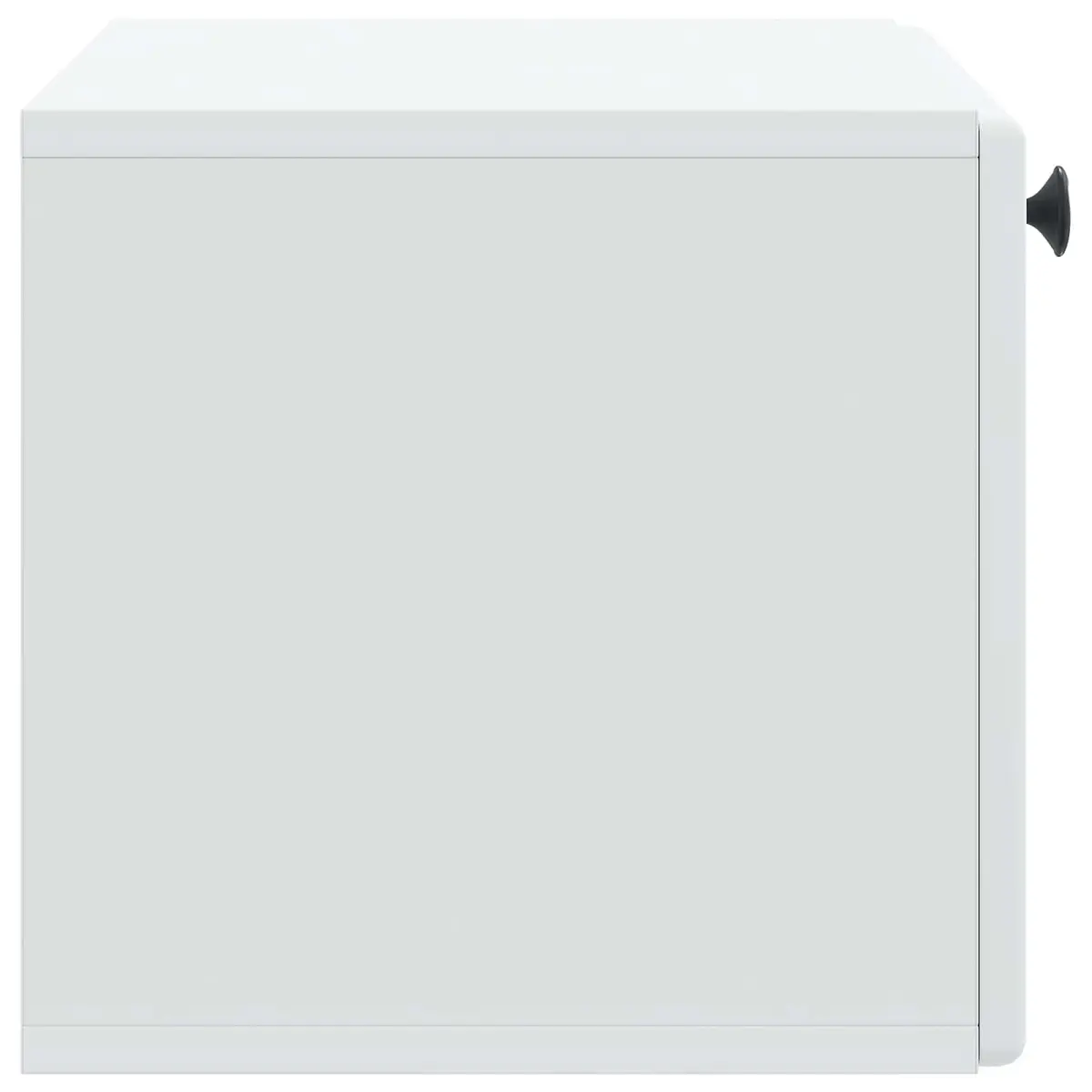 Wall-Mounted Cabinet Storage Unit White Engineered Wood Compact 59.5x31x30cm 90 Degree Swing Doors