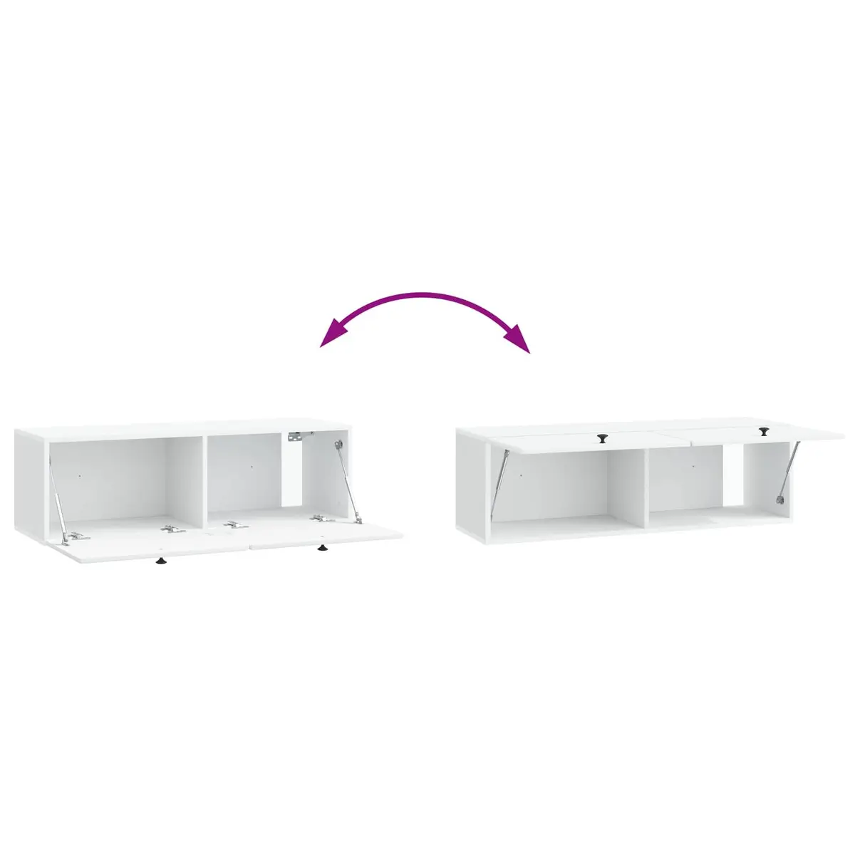 Wall-Mounted TV Cabinet with Easy Access