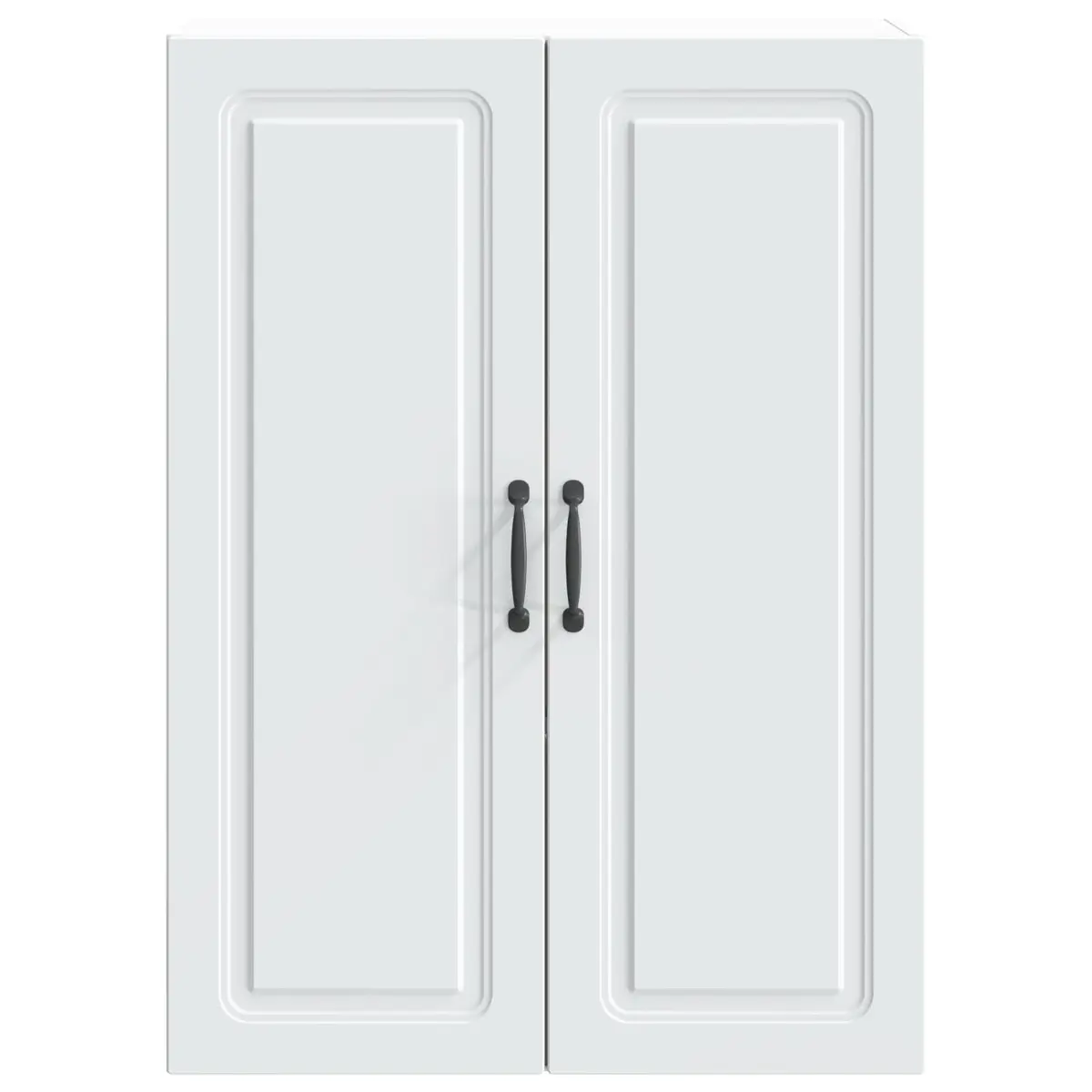 Wall-Mounted Storage Cabinet White 66x34.5x90cm Engineered Wood Adjustable Shelves