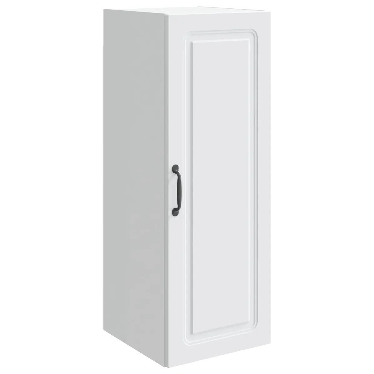 Wall-Mounted Storage Cabinet White 33 x 34.5 x 90 cm Engineered Wood Adjustable Shelves