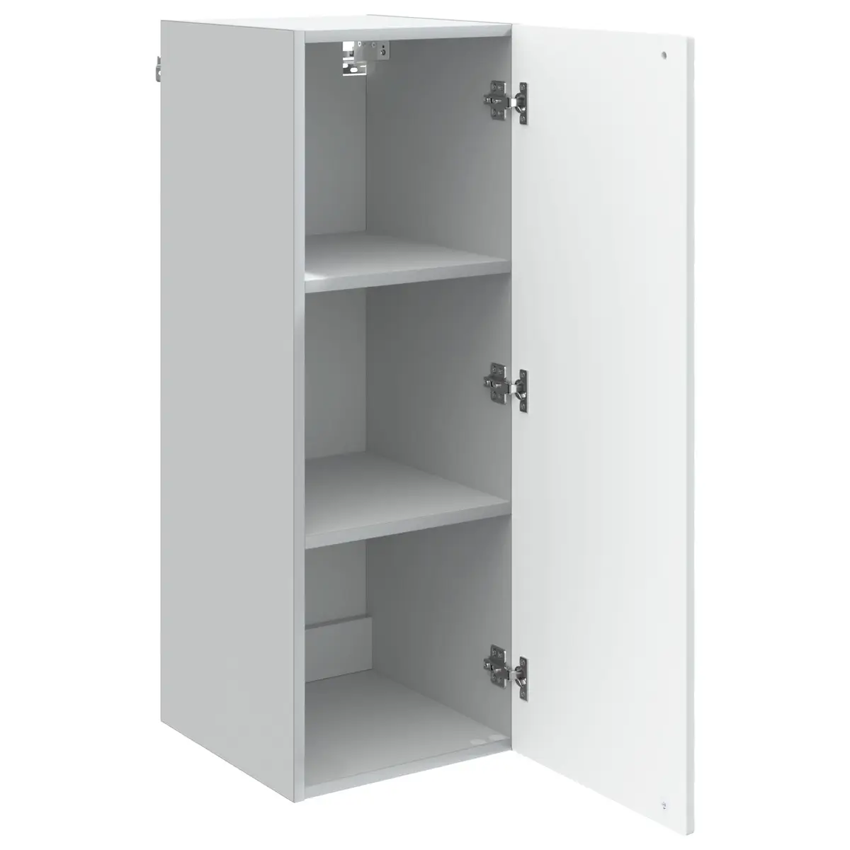 Wall-Mounted Storage Cabinet White 33 x 34.5 x 90 cm Engineered Wood Adjustable Shelves