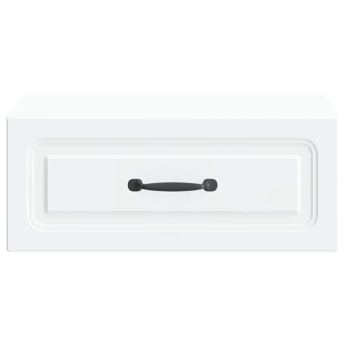 Wall-Mounted Bedside Cabinet White Modern Bedroom Storage Table 49 x 34.5 x 20