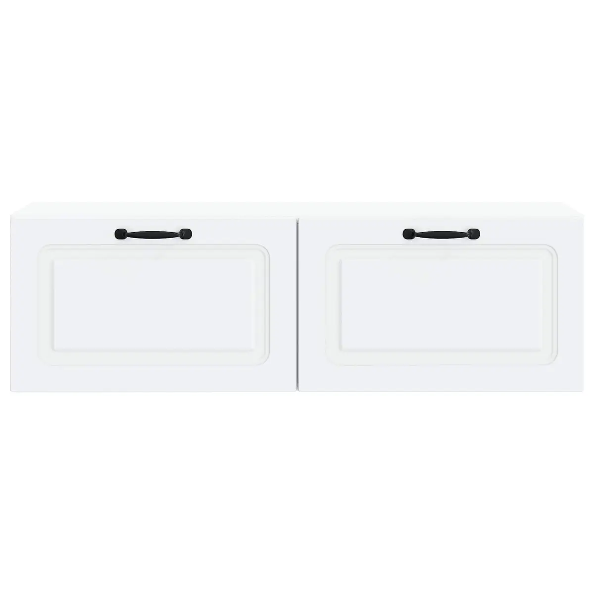 Wall-Mounted TV Cabinet White 98 x 31 x 30 cm Entertainment Unit Storage Shelves