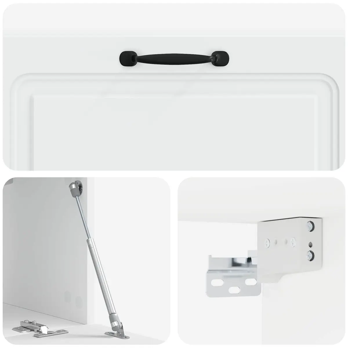 Wall-Mounted TV Cabinet White 98 x 31 x 30 cm Entertainment Unit Storage Shelves