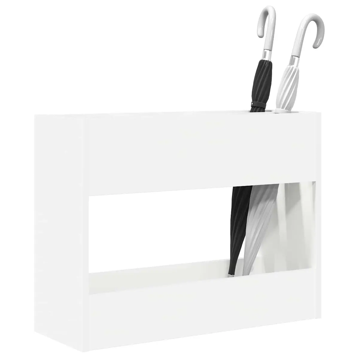 Umbrella Stand White Modern Engineered Wood Storage Rack Hallway Mudroom