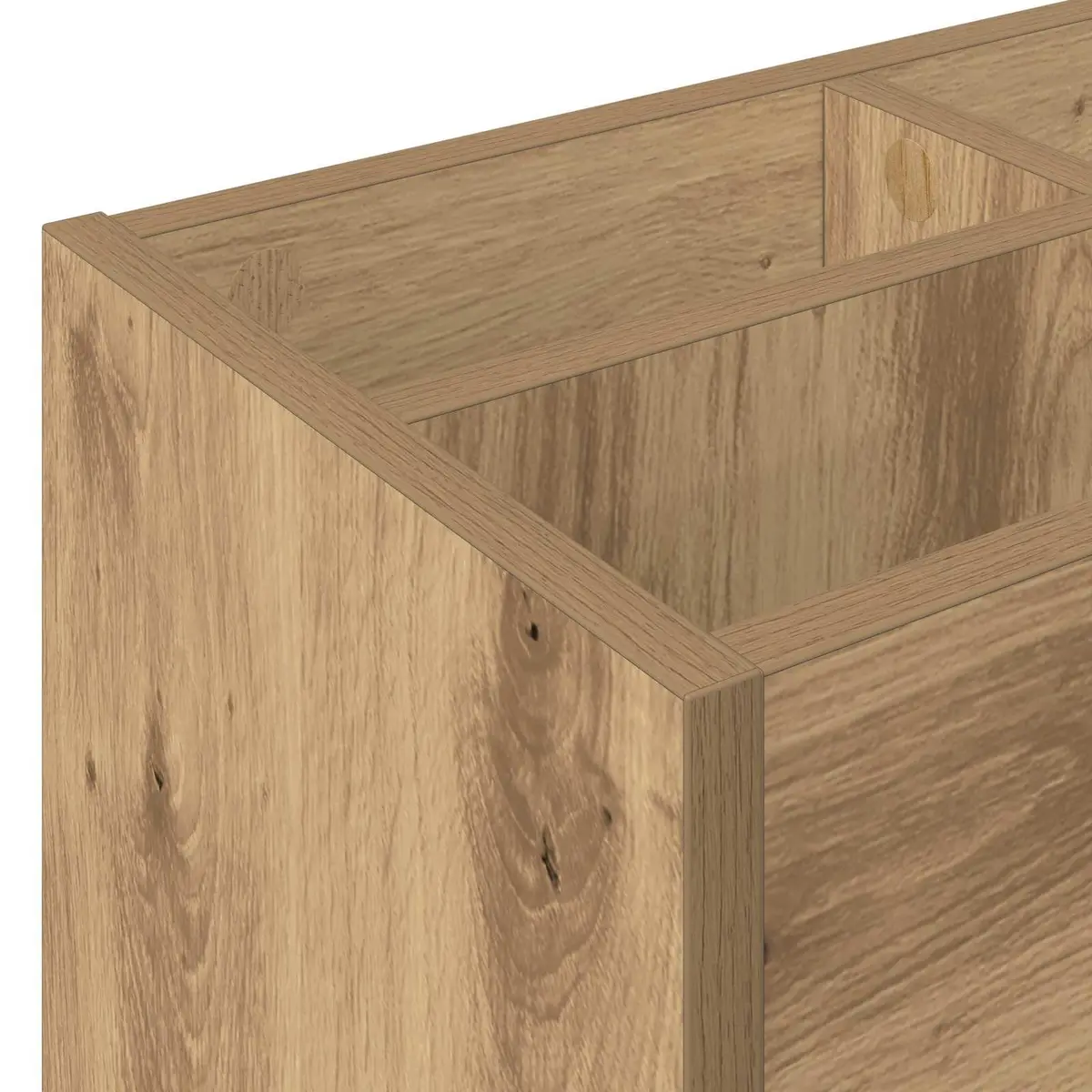 Wooden Umbrella Stand Storage Rack Hallway Entryway Modern Brown Engineered Wood