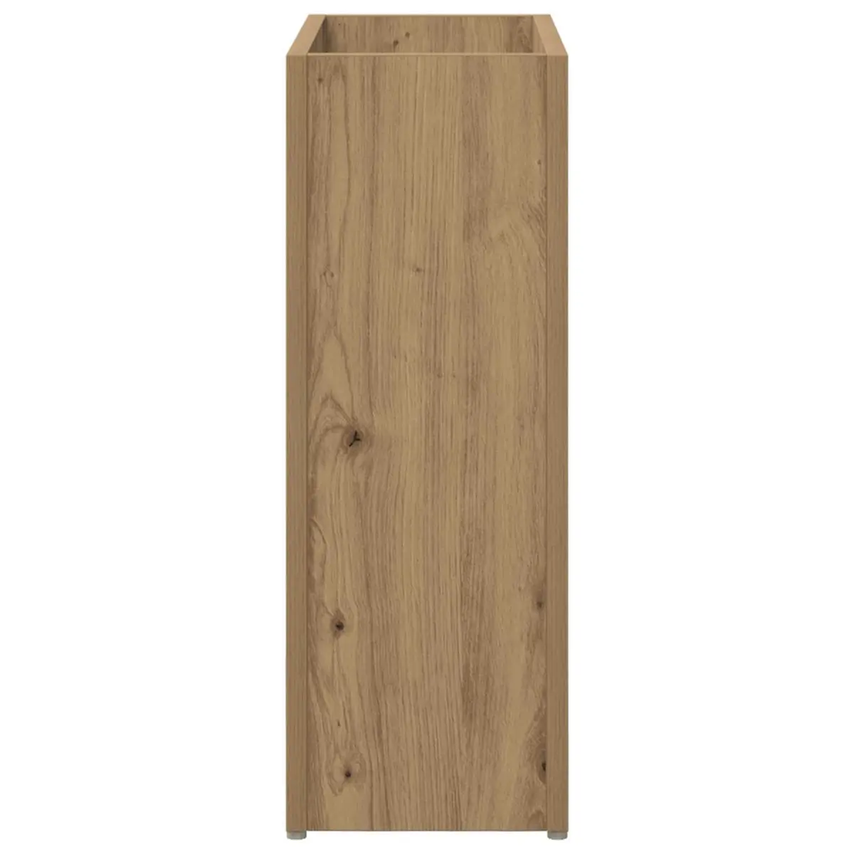 Umbrella Stand Brown Rectangular Engineered Wood Multiple Compartments
