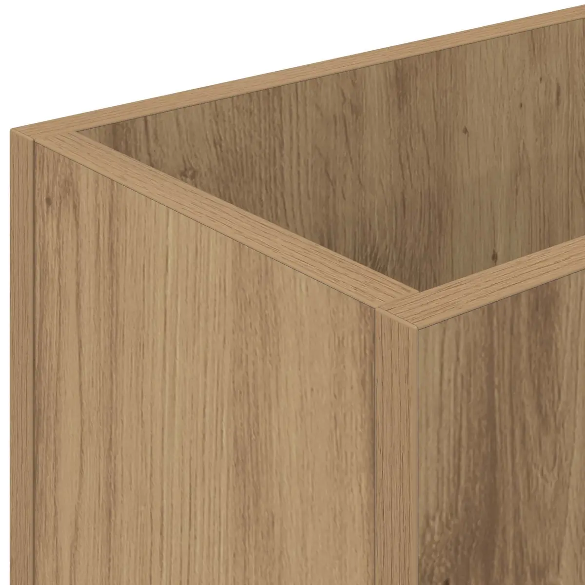 Umbrella Stand Brown Rectangular Engineered Wood Multiple Compartments