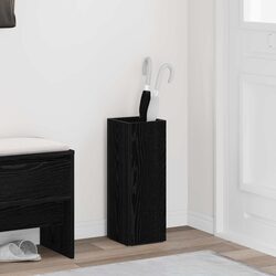 Functional Black Wooden Umbrella Stand for Hallways