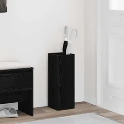 Functional Black Wooden Umbrella Stand for Hallways