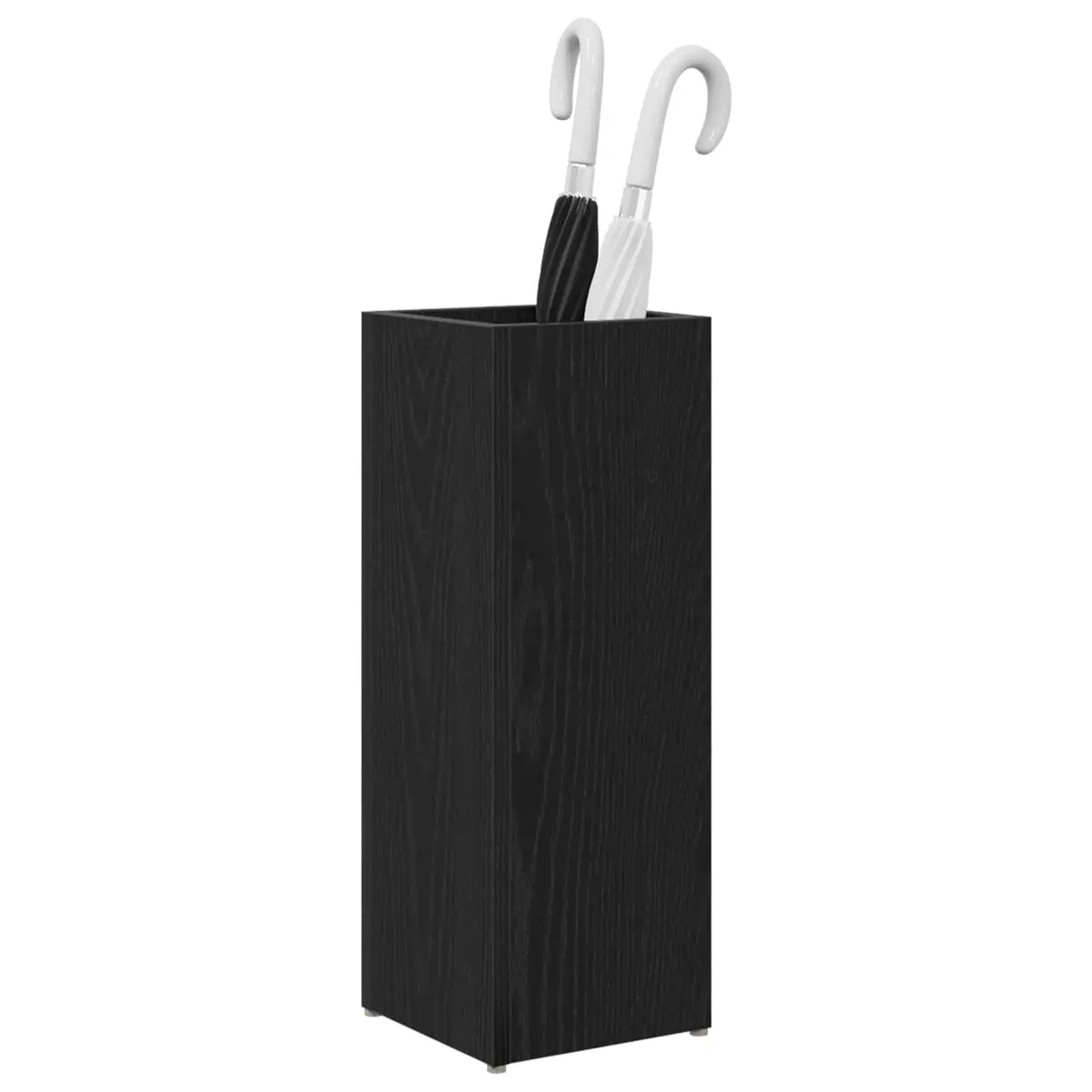 Umbrella Stand Wooden Black Hallway Storage Rack Rectangular Modern Home