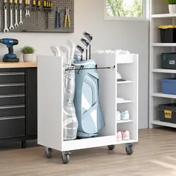 White Wooden Golf Cabinet – Durable and Reliable Storage