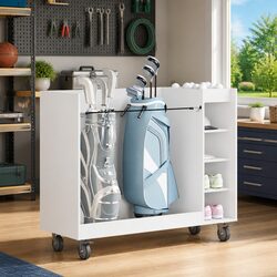 Compact and Functional White Golf Cabinet for Storage