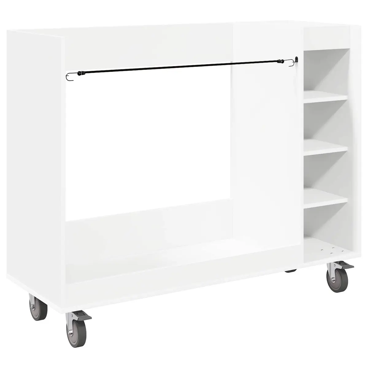 Wooden Golf Cabinet White Free-standing Organizer with Shelves Indoor Storage
