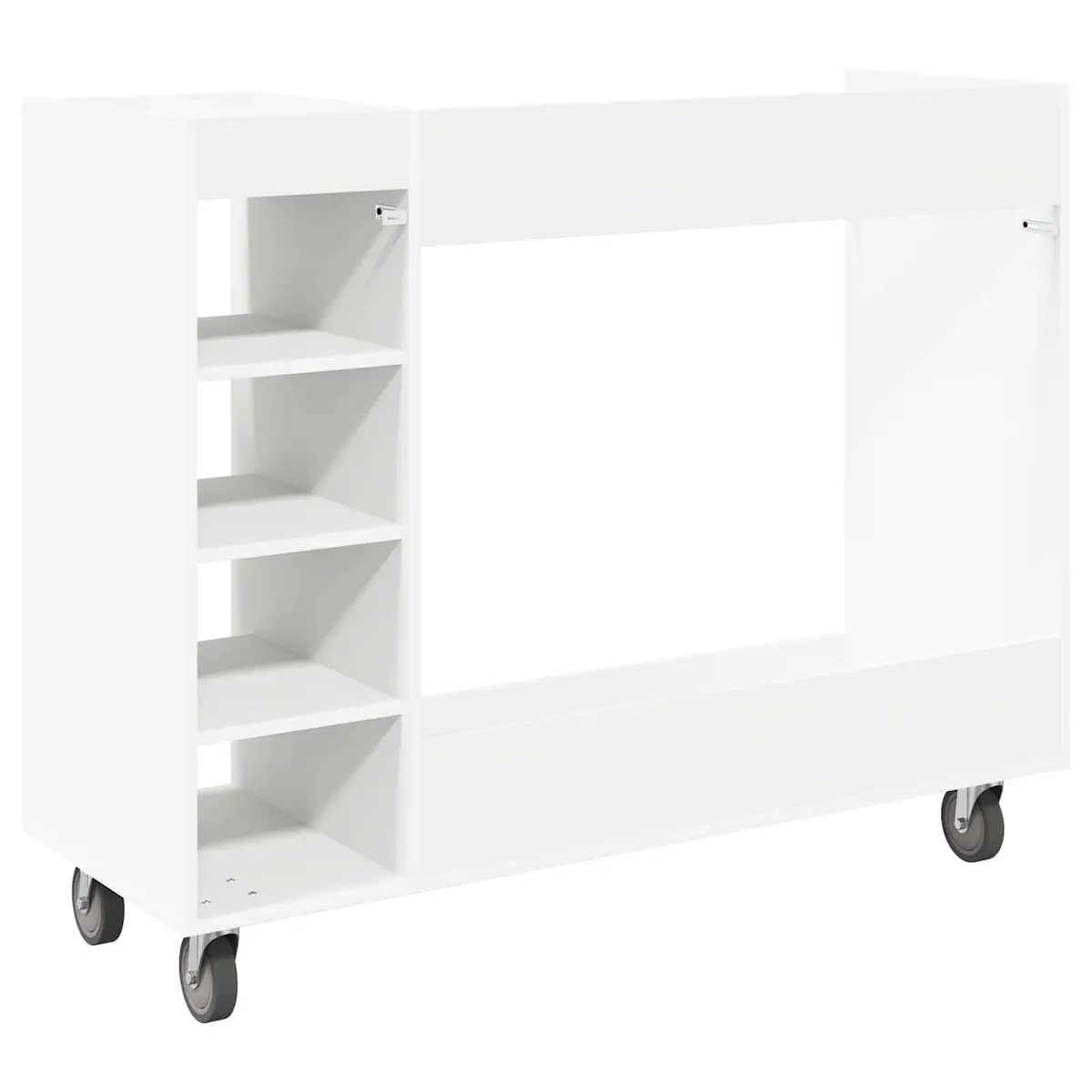 Wooden Golf Cabinet White Free-standing Organizer with Shelves Indoor Storage
