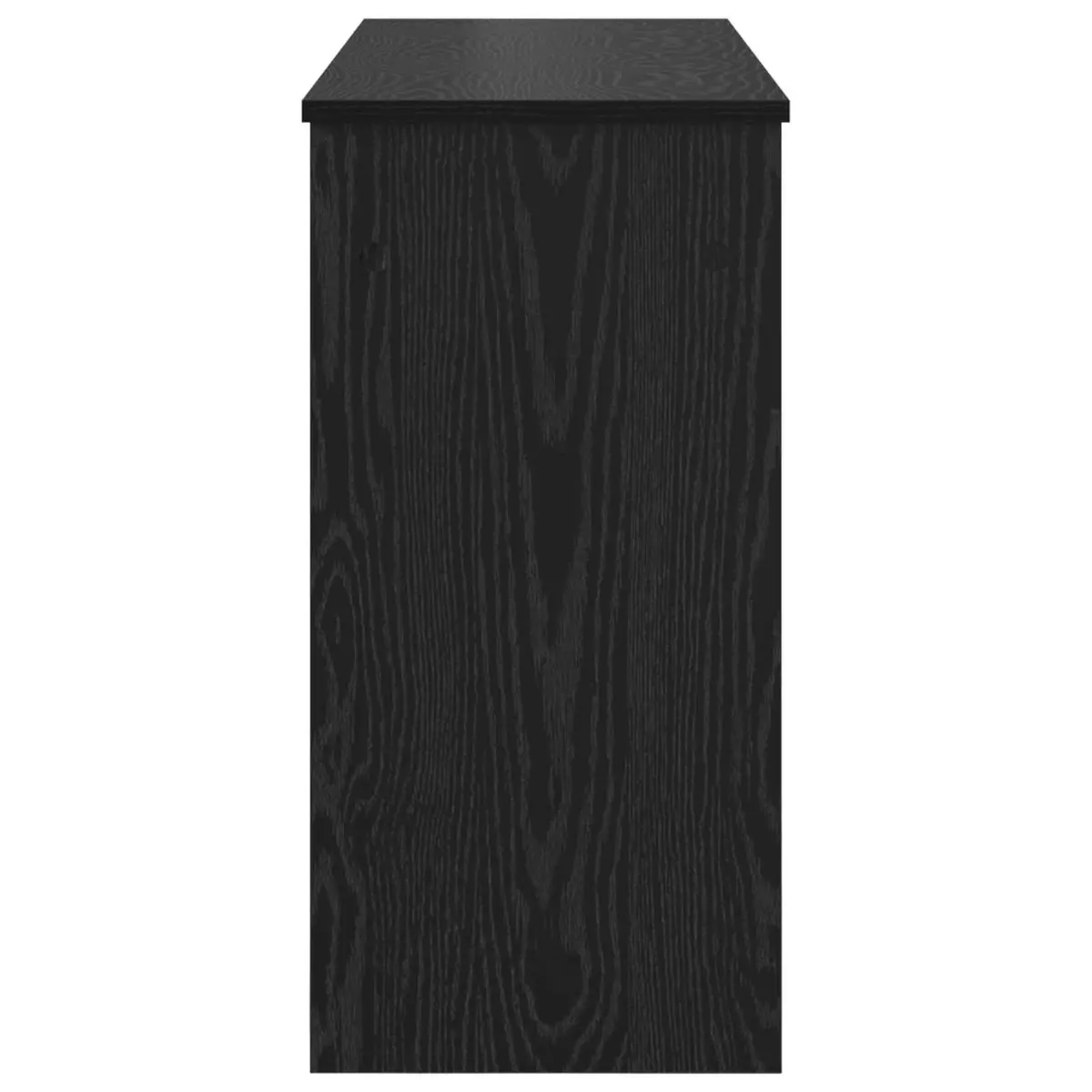 Keyboard Stand Black Oak Engineered Wood Musical Instrument Support 100x32x64cm