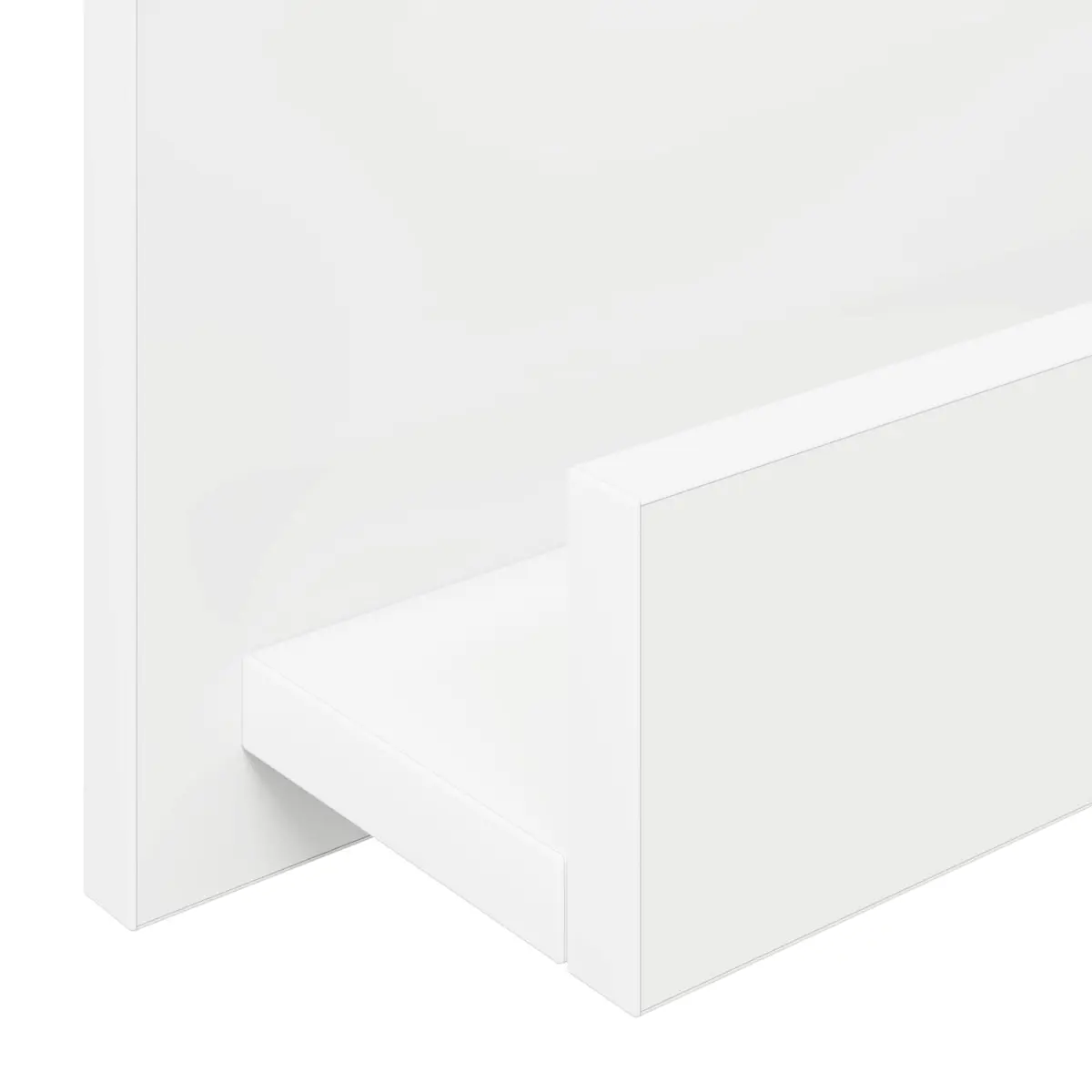 Magazine Rack White Engineered Wood Organiser for Living Room Office Bedroom