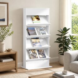 Efficient White Storage Solution for Magazines