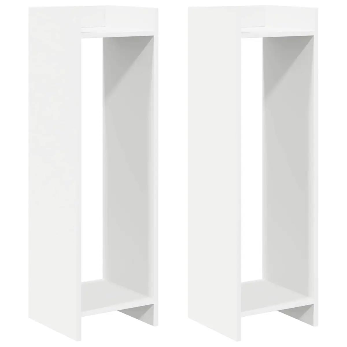 Plant Stand White 30 x 30 x 100 cm Vertical Display Organizer 2 pcs