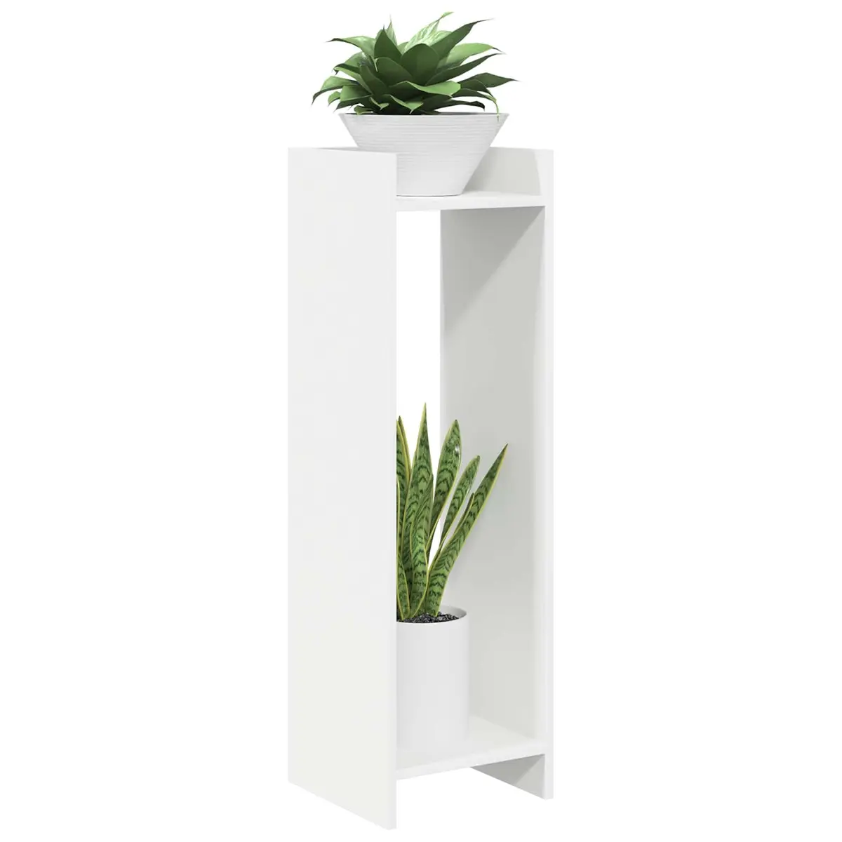 Plant Stand White 30 x 30 x 100 cm Vertical Display Organizer 2 pcs