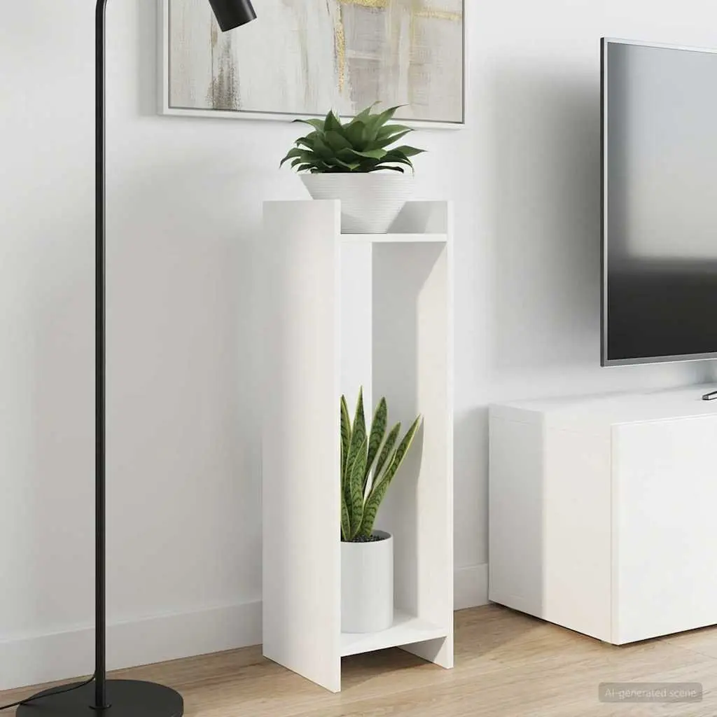 Plant Stand White 30 x 30 x 100 cm Vertical Display Organizer 2 pcs