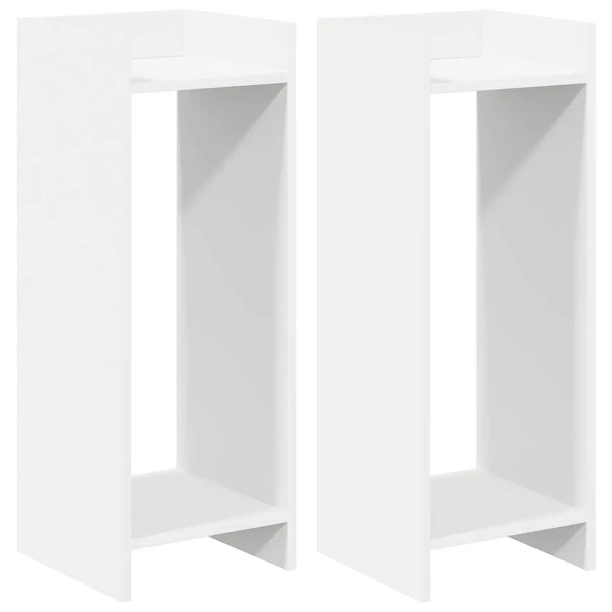 Plant Stand White 30 x 30 x 80 cm Modern Indoor Vertical Space-Saving 2 Piece