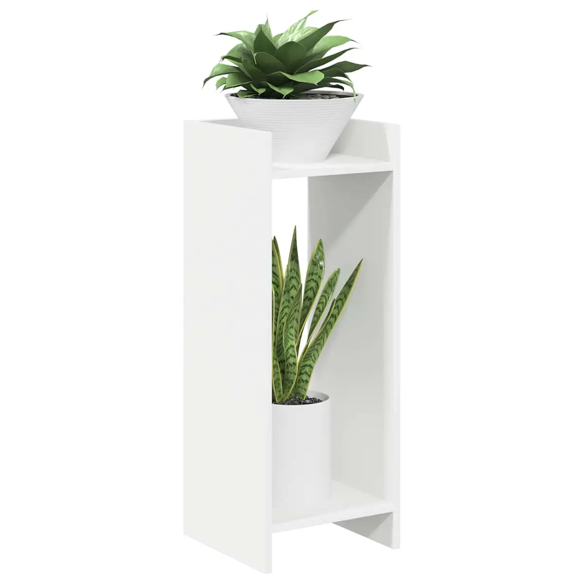Plant Stand White 30 x 30 x 80 cm Modern Indoor Vertical Space-Saving 2 Piece