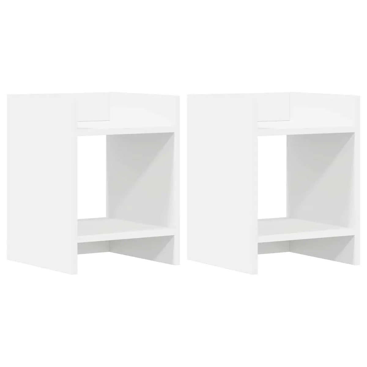 Plant Stand White 30x30x40cm Indoor Modern Decor Display Shelf 2 Pieces