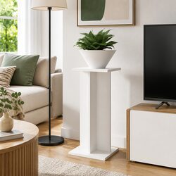Compact White Plant Stand Set of 2 - Efficient Display