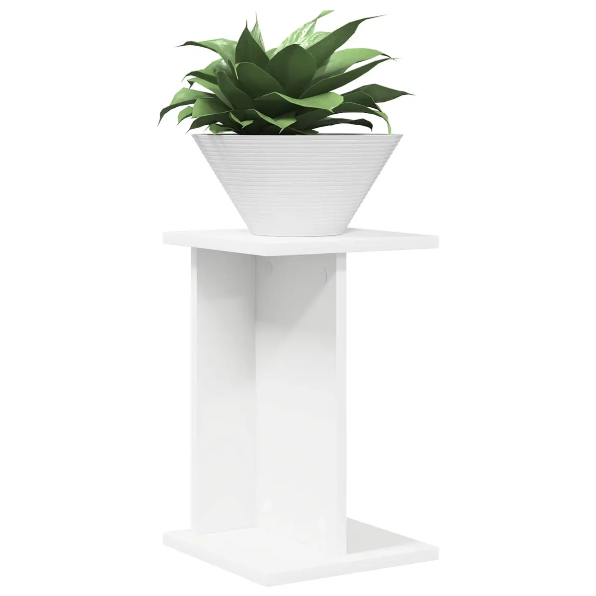 Plant Stand White 40.5cm Multi-Tier Indoor Display 2 pcs Engineered Wood
