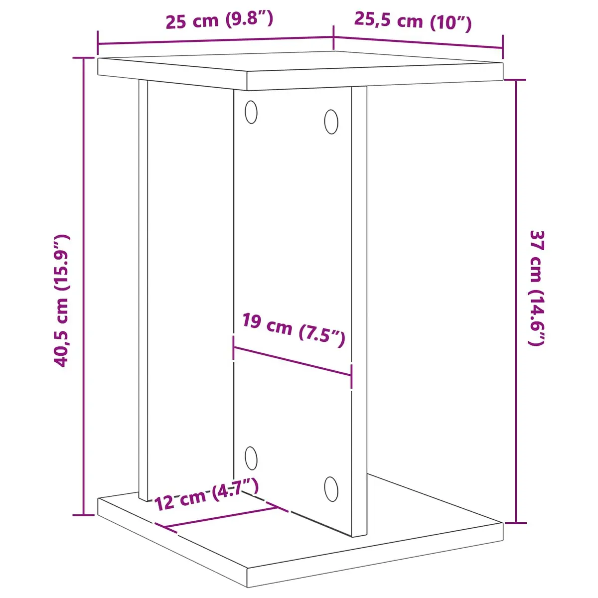 Plant Stand White 40.5cm Multi-Tier Indoor Display 2 pcs Engineered Wood