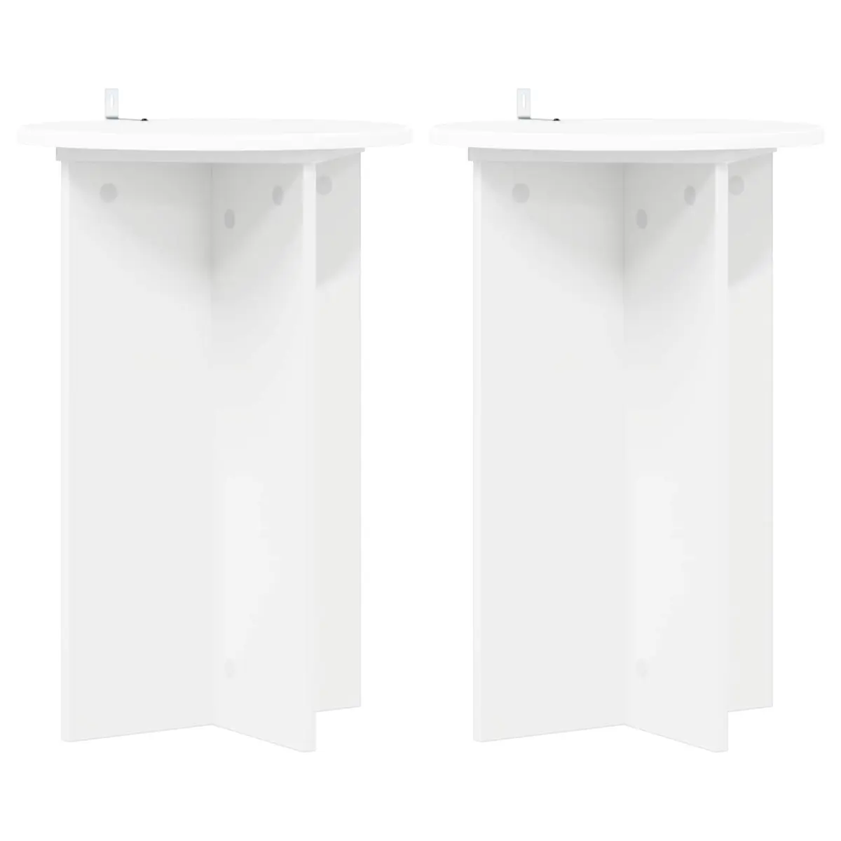 Plant Stand 2 Pcs White Modern Contemporary Home Office Indoor Display Ø40 x