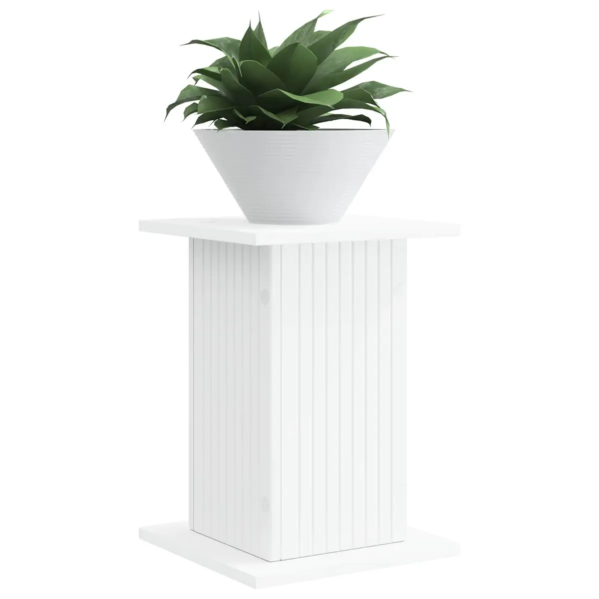Plant Stand White 30.5cm Modern Indoor Display Riser 2 Pieces