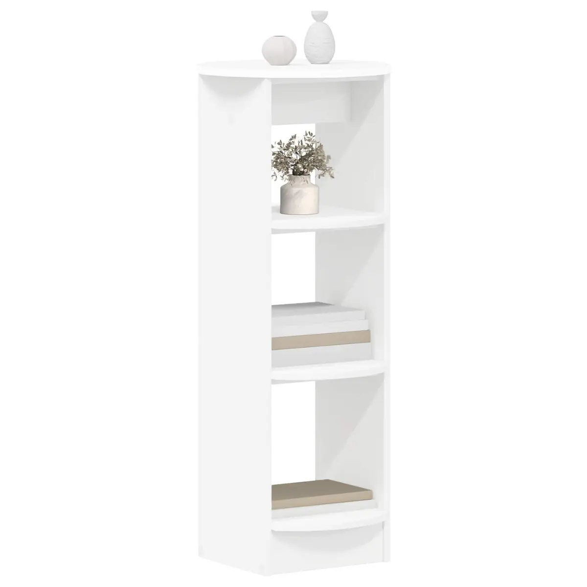 Side Cabinet White Storage Unit Modern Engineered Wood 40x40x100cm Sideboard