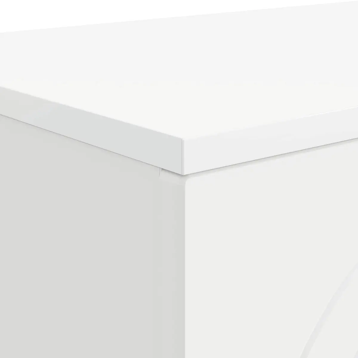 Coffee Table White Rectangular Modern Living Room Accent Furniture Engineered