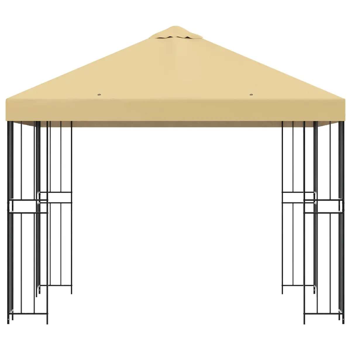 Gazebo Cream 3 x 3 m Outdoor Canopy Steel Frame Garden Patio Shelter