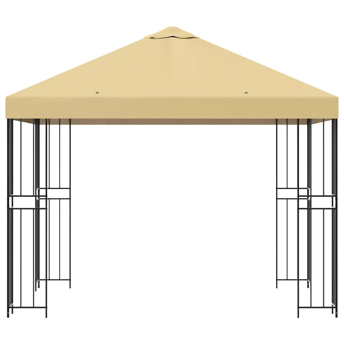 Gazebo Cream 3 x 3 m Outdoor Canopy Steel Frame Garden Patio Shelter