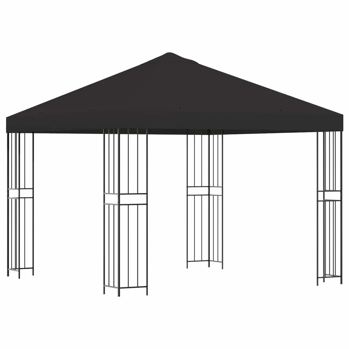 Gazebo Anthracite 3x3m Outdoor Garden Canopy Steel Frame Patio Shelter