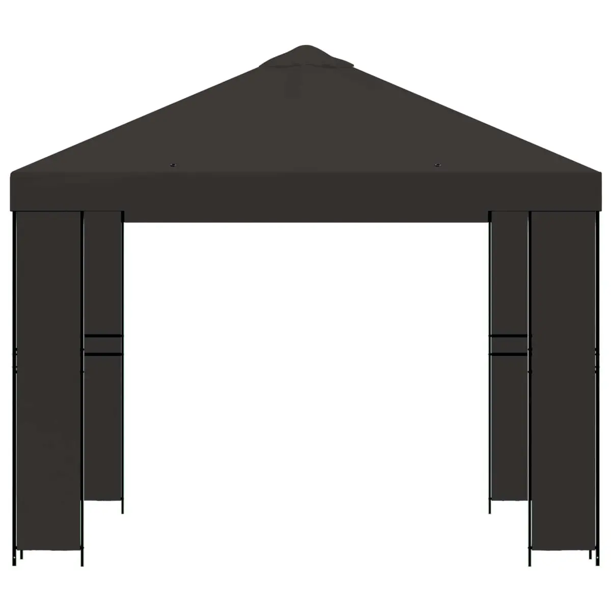Gazebo Anthracite 3 x 3 m Canopy Steel Frame Outdoor Garden Patio Sun Shade