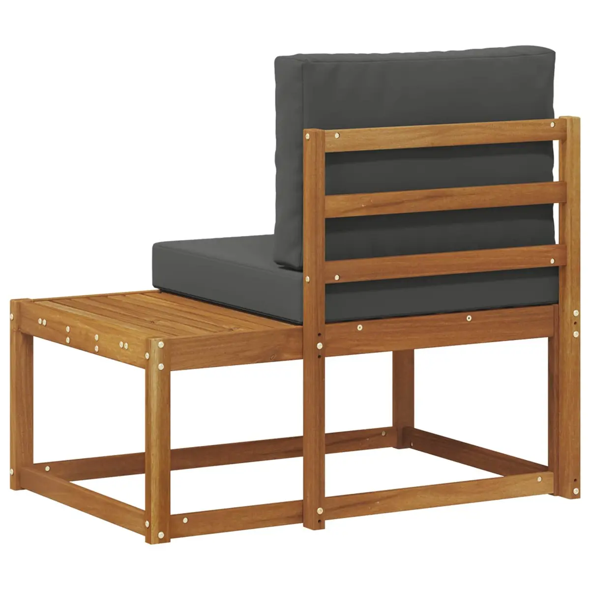 Outdoor End Sofa Modular Sectional Unit Garden Balcony Furniture Slatted Design
