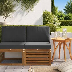 Outdoor Middle Sofa in Solid Acacia Wood