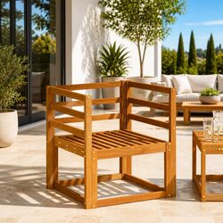 Armrests for Outdoor Furniture - Solid Acacia Wood Design