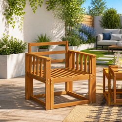 Brown Outdoor Armrests 60 x 6 x 61 cm - Set of 2