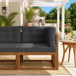 Outdoor Corner Sectional Sofa Unit Garden Patio Furniture Modern Modular Design