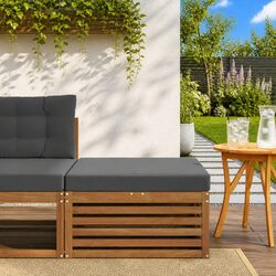 Compact and Durable Outdoor Footstool for Gardens