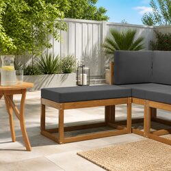 Outdoor Stool Bench Solid Acacia Wood Garden Patio Seat Natural
