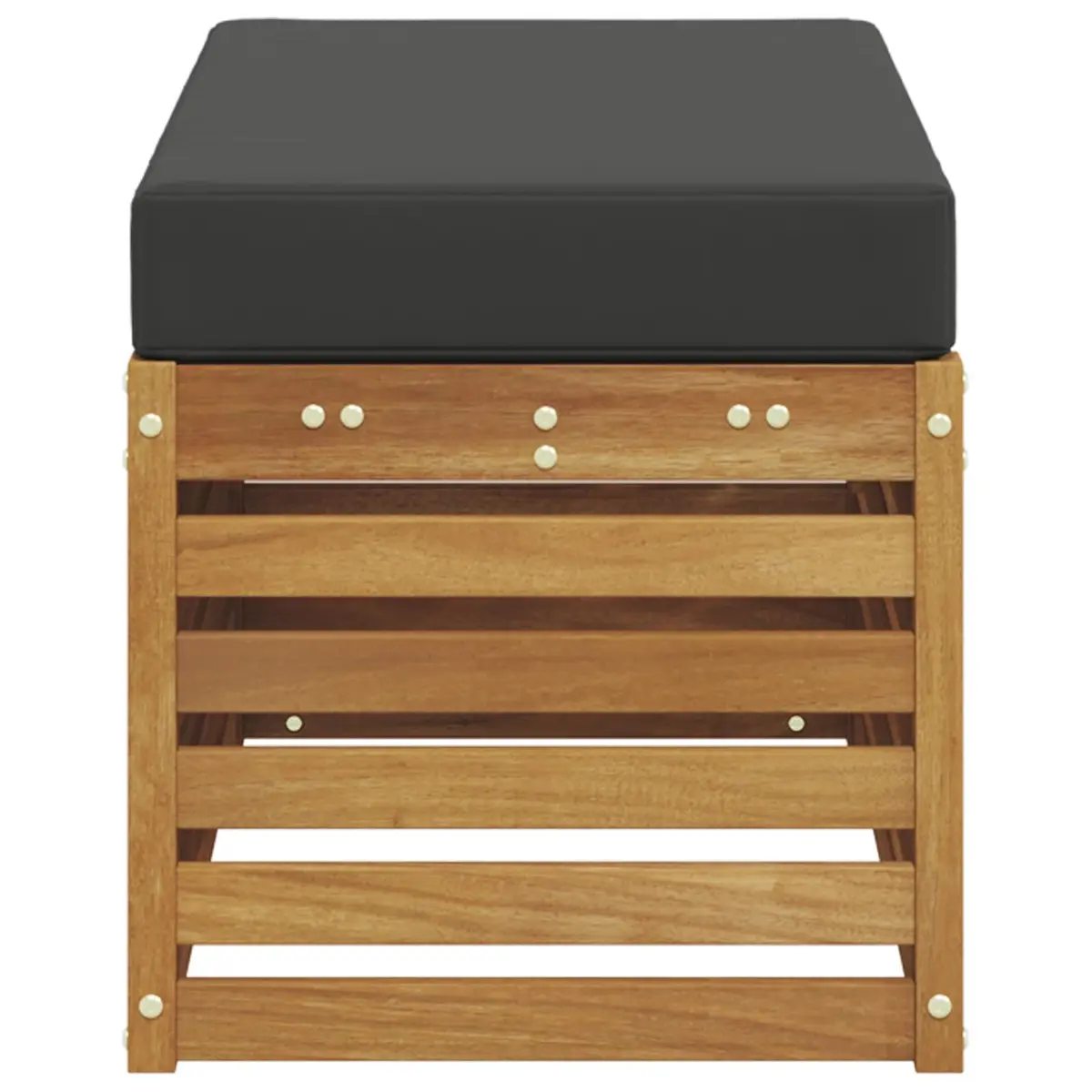 Outdoor Stool Bench Solid Acacia Wood Garden Patio Seat Natural Backyard Seating